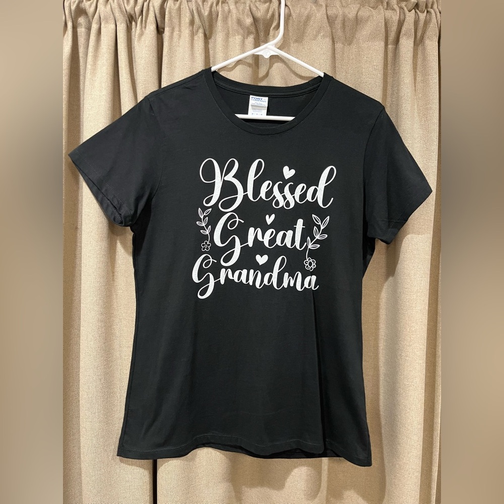 Blessed Great Grandma Black Short Sleeve Top